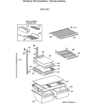 SHELF PARTS Diagram and Parts List for TBG18DAXERWW  General Electric Refrigerator