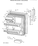 Part Location Diagram of WR71X2553 GE Front Door Shelf