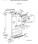 CABINET PARTS Diagram and Parts List for TBG18JAXERAA  General Electric Refrigerator