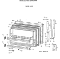FREEZER DOOR Diagram and Parts List for TBG21DAXERWW  General Electric Refrigerator