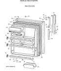 FRESH FOOD DOOR Diagram and Parts List for TBG21DAXERWW  General Electric Refrigerator