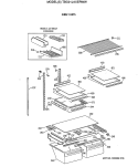 Part Location Diagram of WR38X2100 GE TRIM SHELF