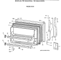 FREEZER DOOR Diagram and Parts List for TBH18DAXHRWW  General Electric Refrigerator