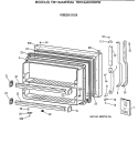 FREEZER DOOR Diagram and Parts List for TBH18JAXHRWW  General Electric Refrigerator