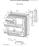 FRESH FOOD DOOR Diagram and Parts List for TBH18JAXHRWW  General Electric Refrigerator