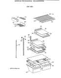 SHELF PARTS Diagram and Parts List for TBH18JAXHRWW  General Electric Refrigerator