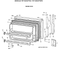 FREEZER DOOR Diagram and Parts List for TBT18DAXFRWW  General Electric Refrigerator