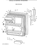 FRESH FOOD DOOR Diagram and Parts List for TBT18DAXFRWW  General Electric Refrigerator