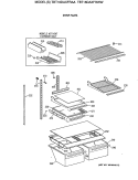 SHELF PARTS Diagram and Parts List for TBT18DAXFRWW  General Electric Refrigerator
