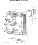 FRESH FOOD DOOR Diagram and Parts List for TBT18JAXFRAA  General Electric Refrigerator