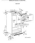 CABINET PARTS Diagram and Parts List for TBT18SAXFRWW  General Electric Refrigerator
