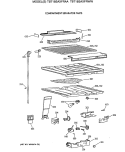 COMPARTMENT SEPARATOR PARTS Diagram and Parts List for TBT18SAXFRWW  General Electric Refrigerator