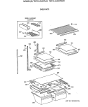 SHELF PARTS Diagram and Parts List for TBT21JAXCRWW  General Electric Refrigerator