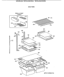 SHELF PARTS Diagram and Parts List for TBT24JAXCRAA  General Electric Refrigerator