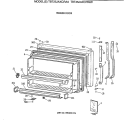 FREEZER DOOR Diagram and Parts List for TBT25JAXCRWW  General Electric Refrigerator