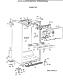 CABINET PARTS Diagram and Parts List for TBT25JAXCRWW  General Electric Refrigerator