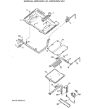Section Diagram and Parts List for JGBP24GEV1WH  General Electric Range