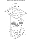 COOKTOP Diagram and Parts List for JSP40AT1AA  General Electric Range
