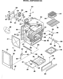 Section Diagram and Parts List for JGSP40AES1AG  General Electric Range