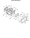 Section Diagram and Parts List for JGSP40AES1AG  General Electric Range