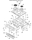Section Diagram and Parts List for JMP31WV1WW  General Electric Range
