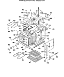 Section Diagram and Parts List for JMP28GV1AD  General Electric Range