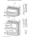 DOORS Diagram and Parts List for TBE18NATNRAD  General Electric Refrigerator