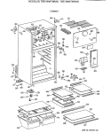 CABINET Diagram and Parts List for TBE18NATNRAD  General Electric Refrigerator