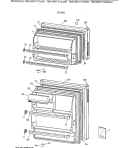 DOORS Diagram and Parts List for TBX16SYYCLAD  General Electric Refrigerator