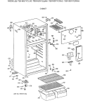 CABINET Diagram and Parts List for TBX16SYYCLAD  General Electric Refrigerator