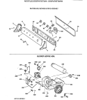 BACKSPLASH, BLOWER & DRIVE ASSEMBLY Diagram and Parts List for DDSR475ET0WW  General Electric Dryer