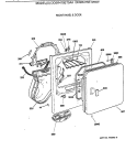 FRONT PANEL & DOOR Diagram and Parts List for DDSR475ET0WW  General Electric Dryer
