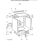 CABINET Diagram and Parts List for DDSR475ET0WW  General Electric Dryer