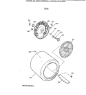 DRUM Diagram and Parts List for DDSR475ET0WW  General Electric Dryer