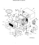 Section Diagram and Parts List for JES61T01  General Electric Microwave