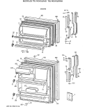 DOORS Diagram and Parts List for TBJ14DAXLRAD  General Electric Refrigerator