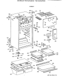 CABINET Diagram and Parts List for TBJ16JAXLRAD  General Electric Refrigerator