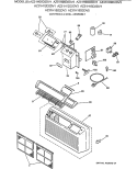 CONTROLS & GRILL ASSEMBLY Diagram and Parts List for AZ31H15D2DV5  General Electric Air Conditioner