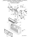 CONTROLS & GRILL ASSEMBLY Diagram and Parts List for AZ31H15D3DV5  General Electric Air Conditioner