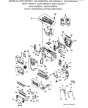 MOTOR, COMPRESSOR & SYSTEM COMPONENTS Diagram and Parts List for AZ31H15D3DV5  General Electric Air Conditioner