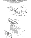 CONTROLS & GRILL ASSEMBLY Diagram and Parts List for AZ31H06E3DV3  General Electric Air Conditioner