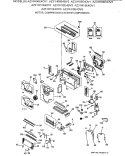 MOTOR, COMPRESSOR & SYSTEM COMPONENTS Diagram and Parts List for AZ31H06E4DV1  General Electric Air Conditioner