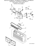 CONTROLS & GRILL ASSEMBLY Diagram and Parts List for AZ31H06E2CV1  General Electric Air Conditioner