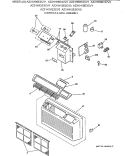 CONTROLS & GRILL ASSEMBLY Diagram and Parts List for AZ31H06E3CV1  General Electric Air Conditioner