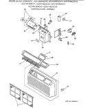 CONTROLS & GRILL ASSEMBLY Diagram and Parts List for AZ31H06E4CV1  General Electric Air Conditioner