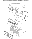 CONTROLS & GRILL ASSEMBLY Diagram and Parts List for AZ31H12D5DV4  General Electric Air Conditioner