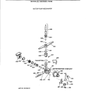 MOTOR - PUMP MECHANISM Diagram and Parts List for GSD500X-70WB  General Electric Dishwasher