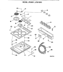 Part Location Diagram of WB64K5032 GE BURNER BOX BOTTOM