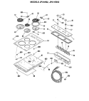 Section Diagram and Parts List for JP311BN2  General Electric Cooktop