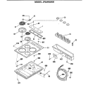 Section Diagram and Parts List for JP325R2WH  General Electric Cooktop